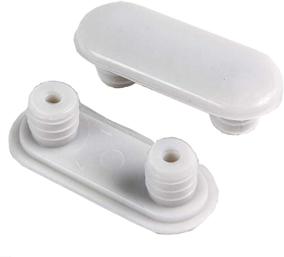 KIT TOPE 36.5X14.5X4.5 BLANCO (2U) distancia entre los dos puntos de anclaje 22mm