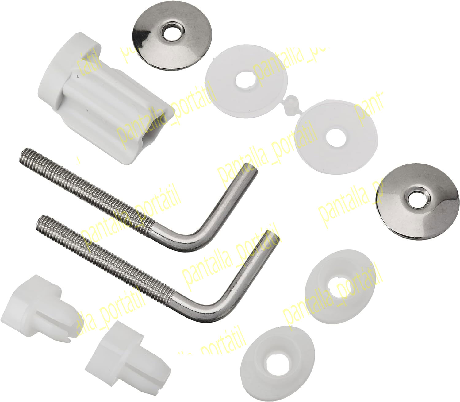 Conjunto de bisagras PLÁSTICO de asiento Dam CROMADA VICTORIA compatible