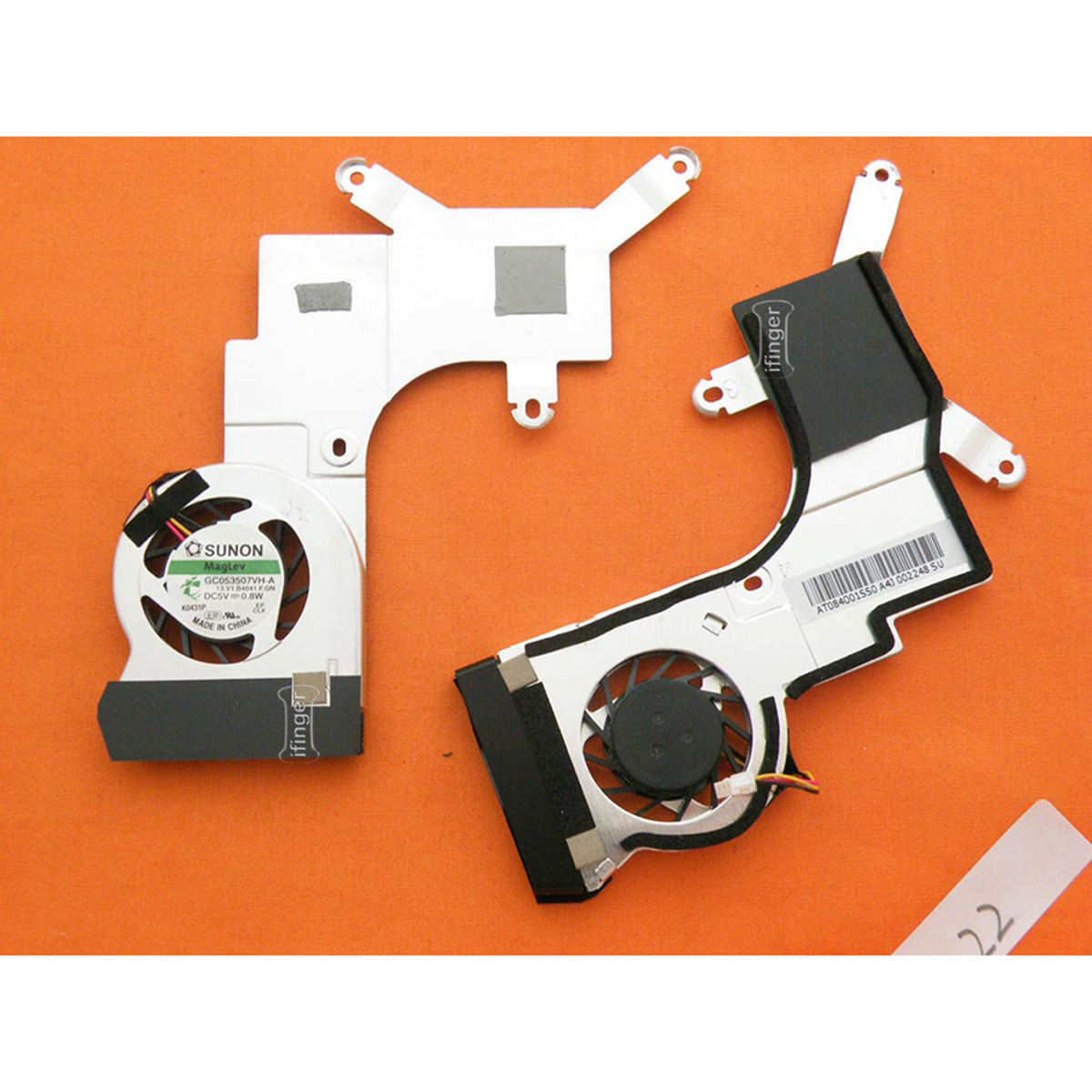 Ifinger Ventilador refrigeración compatible para portátil con Acer ASPIRE ONE D250 repuesto