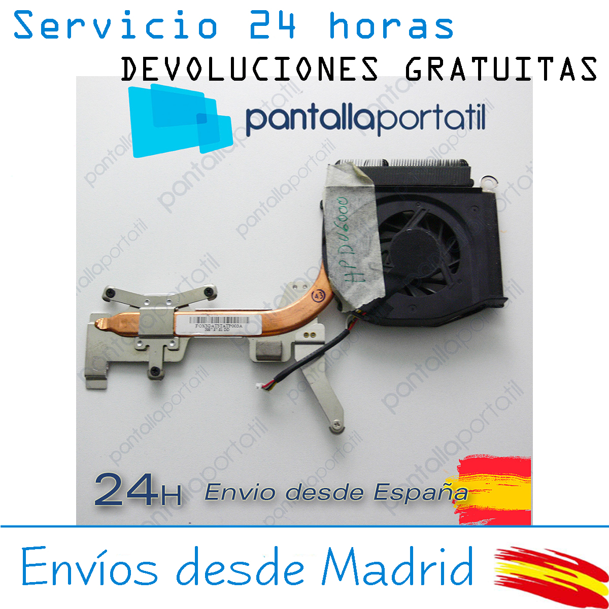 Ifinger Ventilador refrigeración compatible para portátil con HP DV6000 KDB05205HC USADO HP2 repuesto