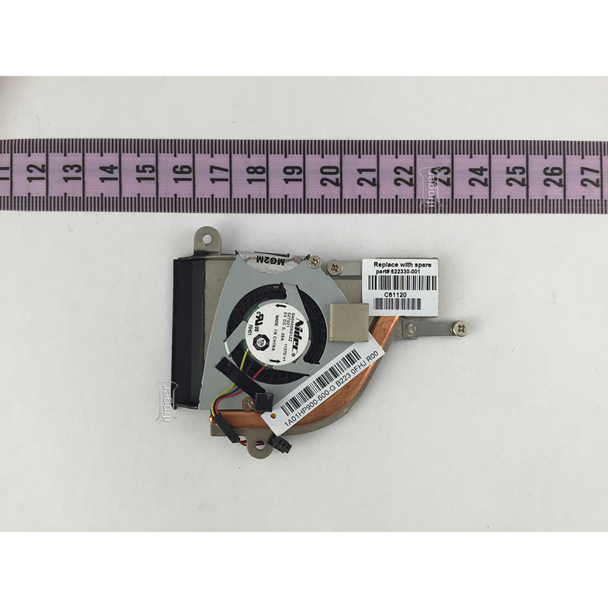 Ifinger Ventilador refrigeración compatible para portátil con HP MINI 110-3000 622330-001 repuesto