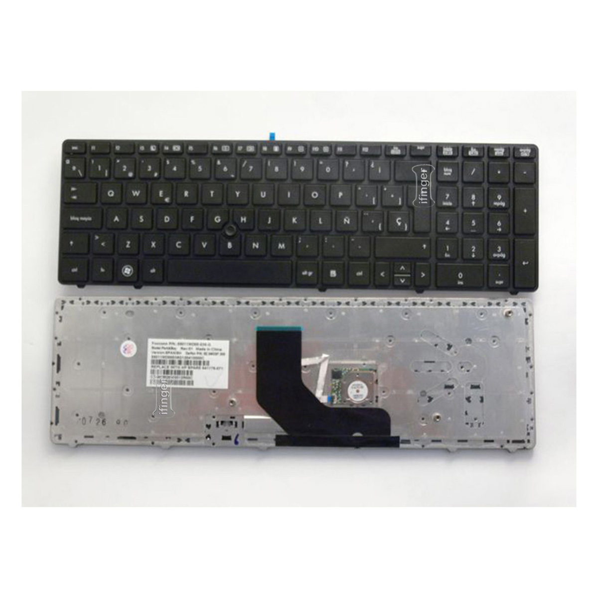 Ifinger Teclado español de portátil compatible con HP ProBook 6560B EN POINT STCK repuesto