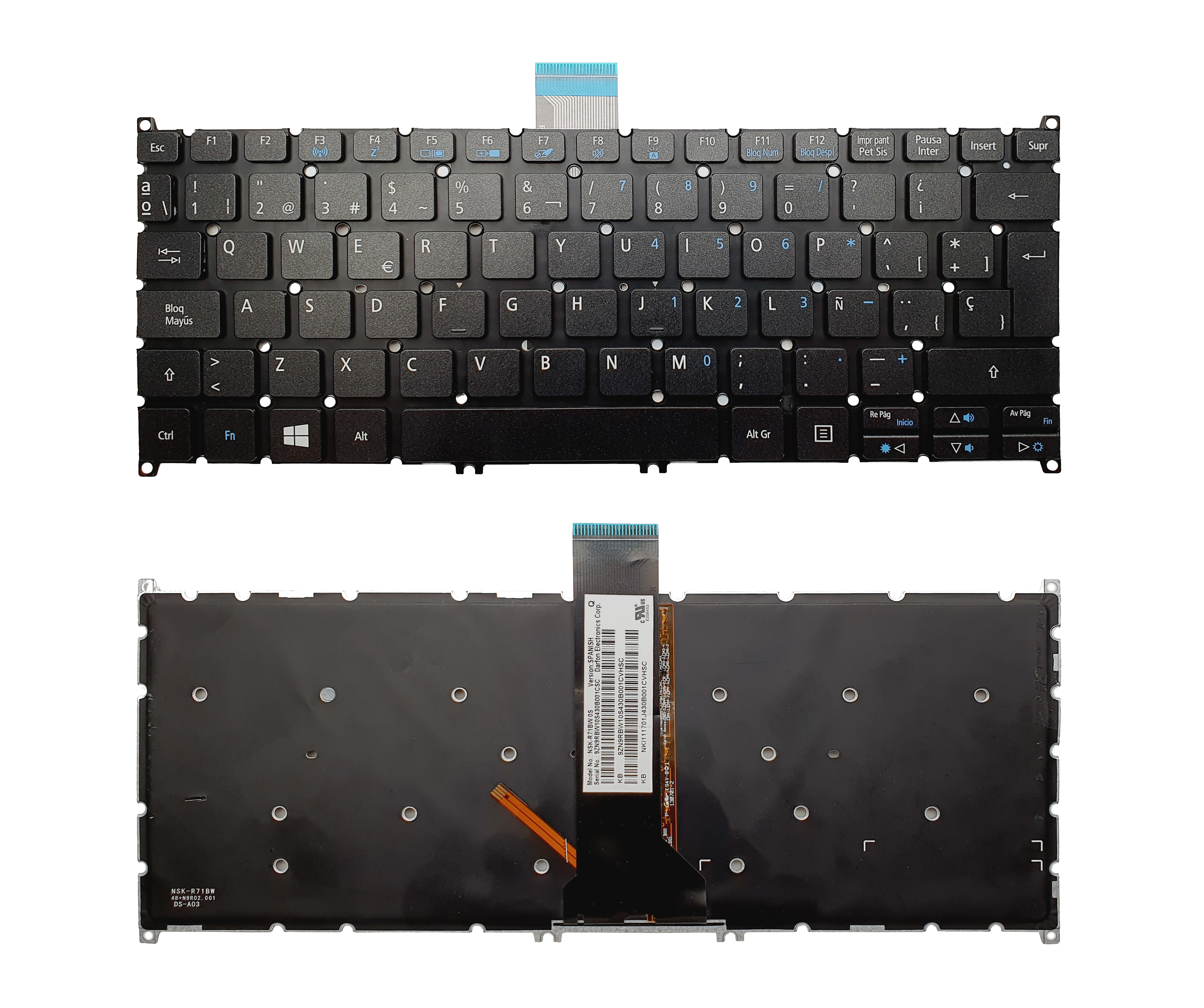 ACER ASPIRE V5-122P V3-331 V3-371 ES1-111M ES1-331 E3-112 NEGRO SIN MARCO SP IFINGER