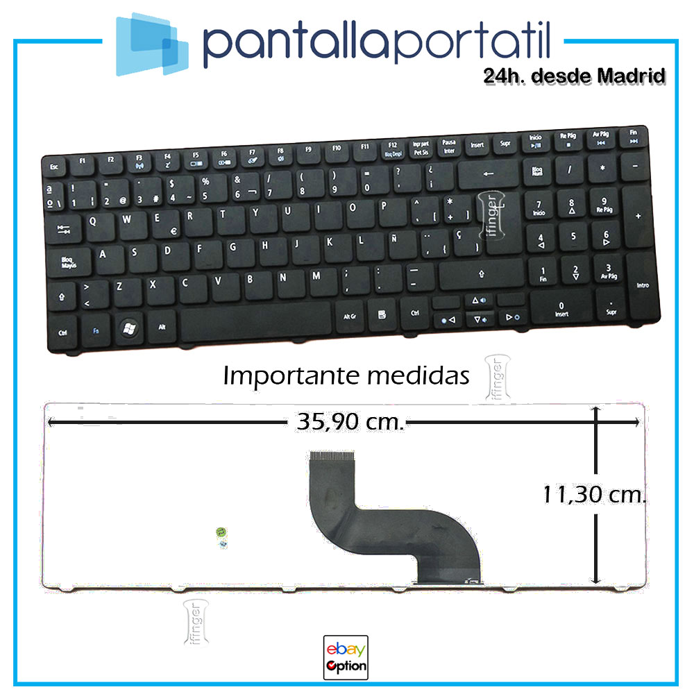 Teclado español para Packard Bell Easynote LM86 NUEVO DESDE MADRID repuesto - Imagen 1 de 1