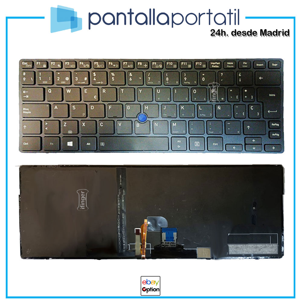Teclado español de portatil compatible para TOSHIBA TECRA X30-D E Retroiluminado