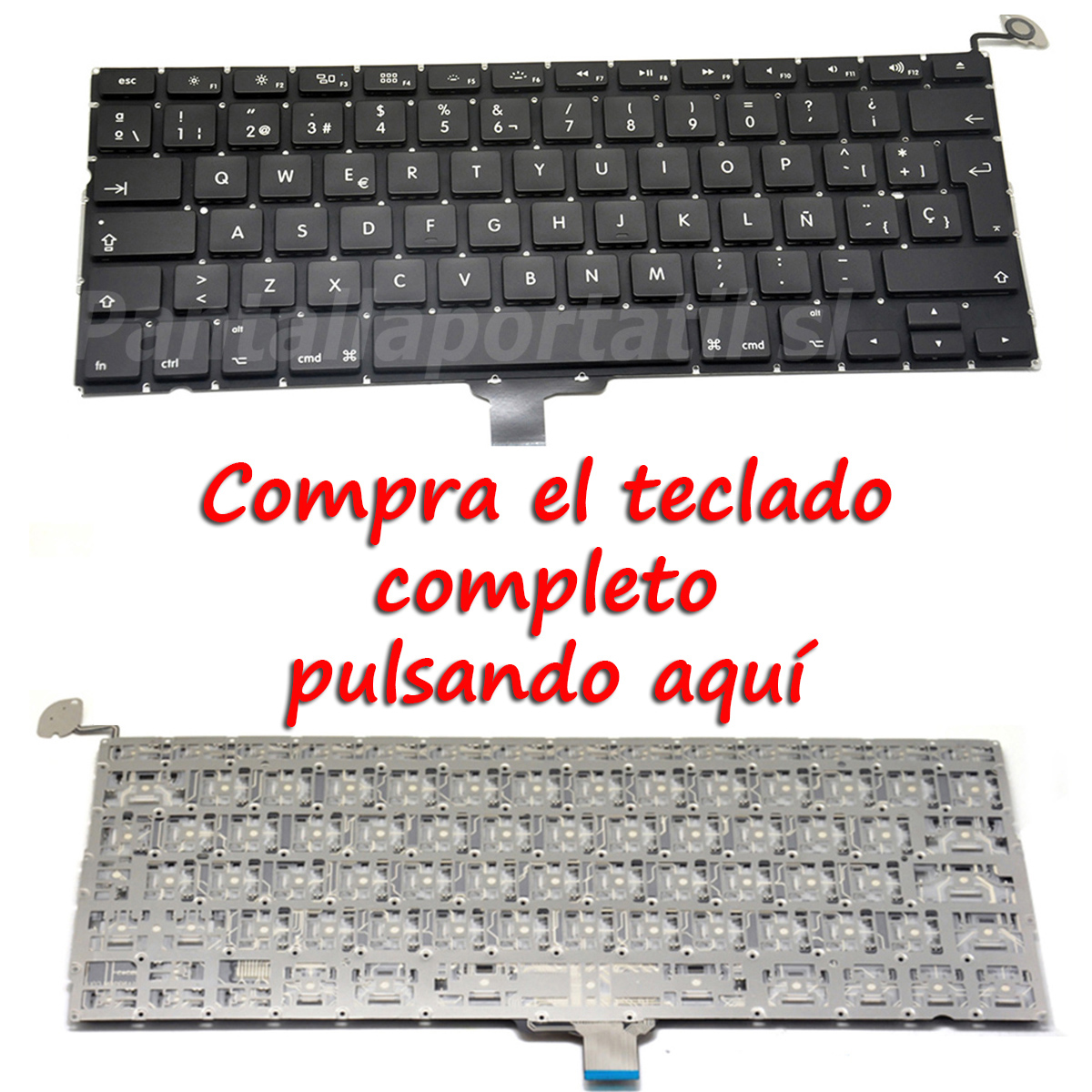 Repuesto Retroiluminación para teclado  para Apple Macbook Pro A1278 MB467