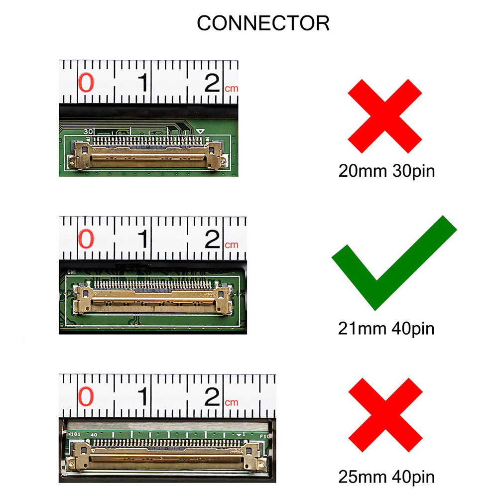PANTALLA PARA B156HAB01.0 FULL HD|conector 21 mm 40 pin| con brackets