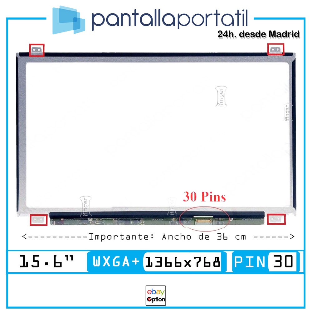 Dalle écran LCD LED 15.6 Pouces Pour Portable - Réf. N156BGA-EA2 - 1366x768 30 Pins